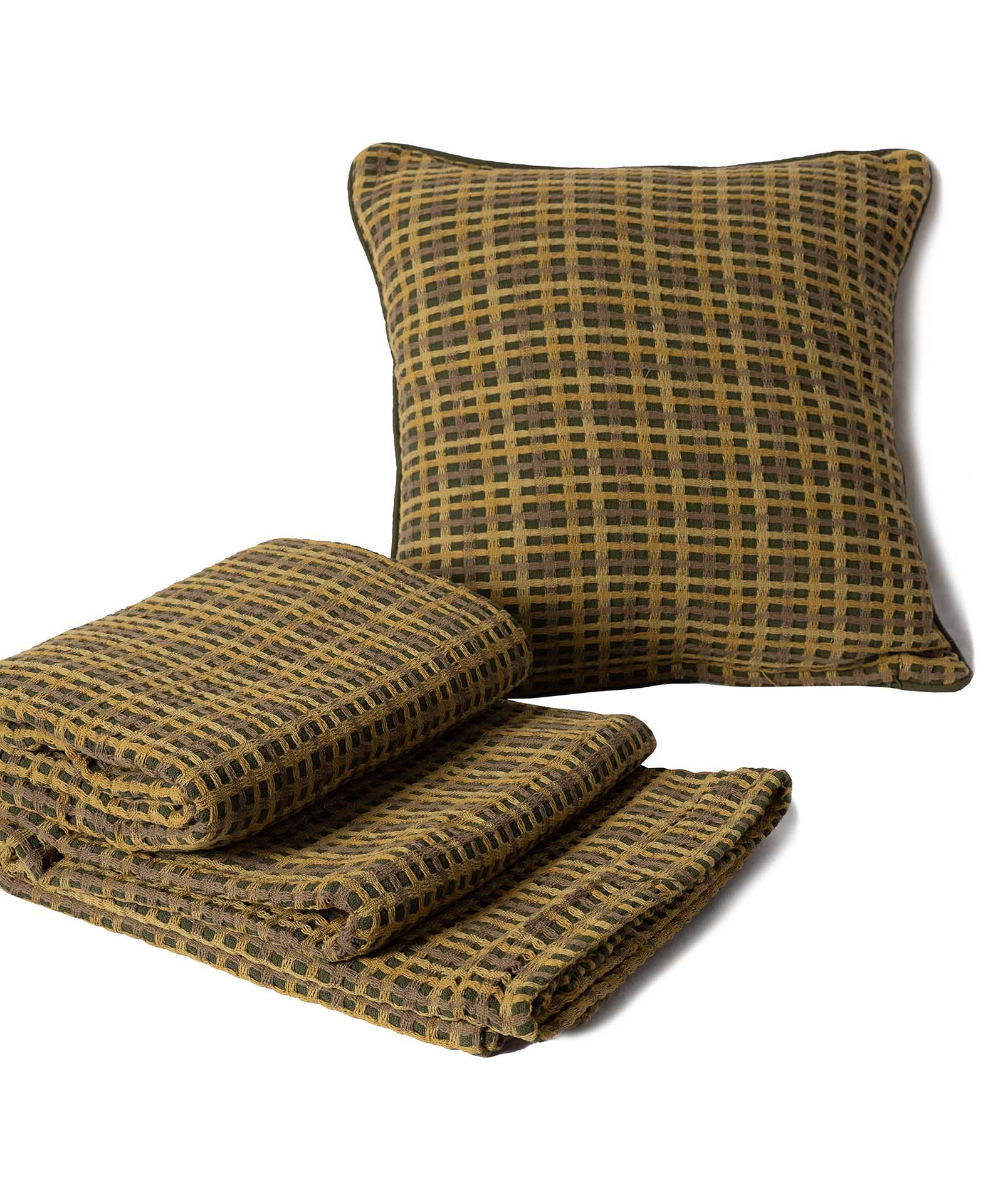 Φωτογραφία προϊόντος: SilkFashion ΜΑΞΙΛΑΡΟΘΗΚΗ multisquare (45cm x 45cm) πράσινο