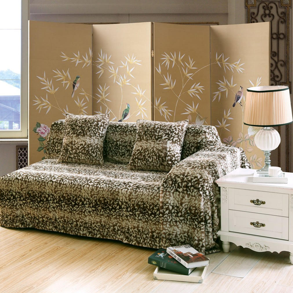 Φωτογραφία προϊόντος: SilkFashion ΡΙΧΤΑΡΙΑ leopard (180cm x 180cm) καφέ