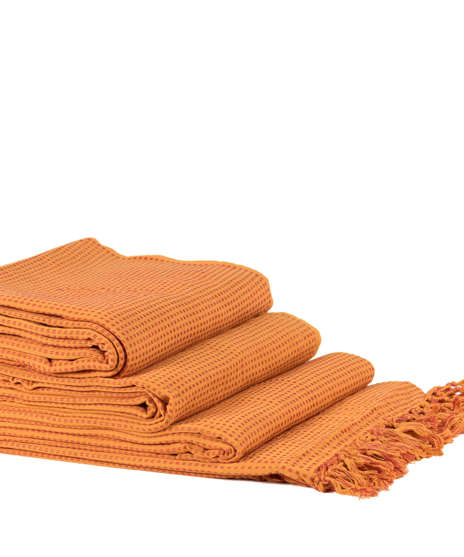 Φωτογραφία προϊόντος: SilkFashion ΡΙΧΤΑΡΙΑ dobby (180cm x 180cm/180cm x 250cm/180cm x 300cm) πορτοκαλί