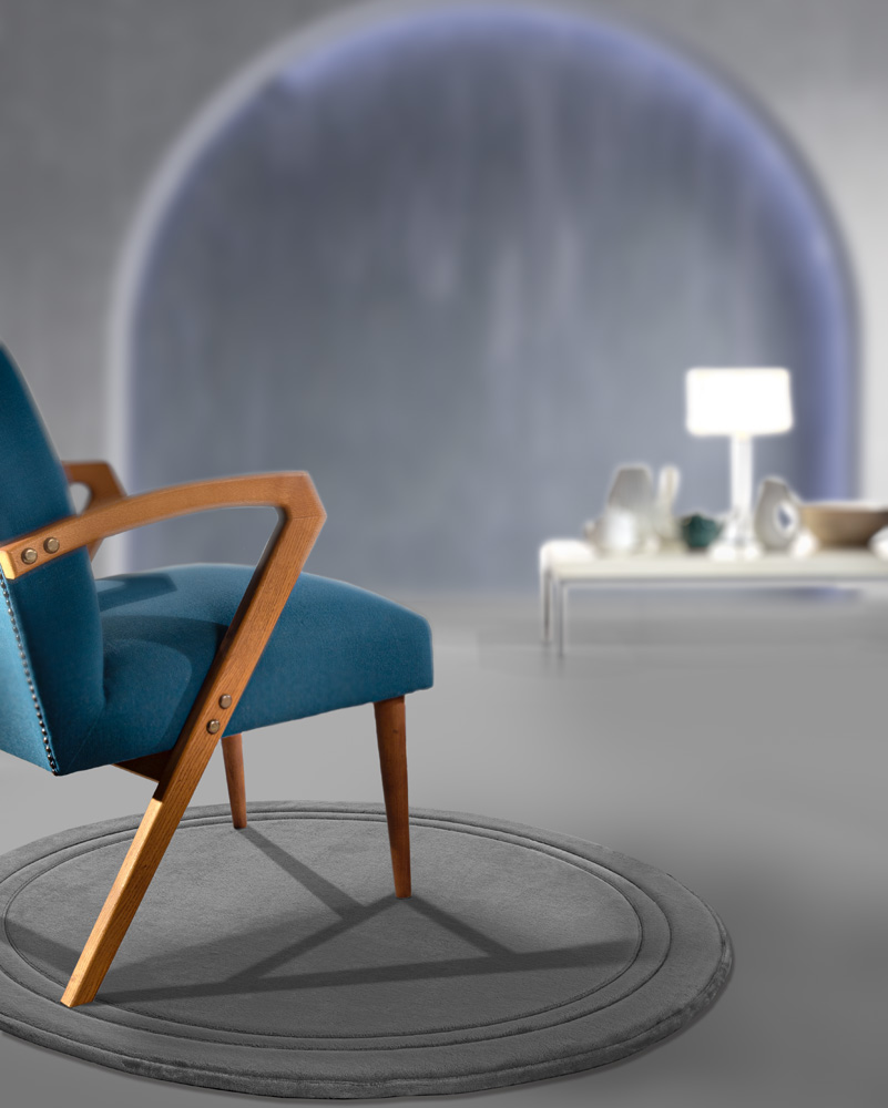 Φωτογραφία προϊόντος: Saint Clair Χαλί Softy Charcoal Round