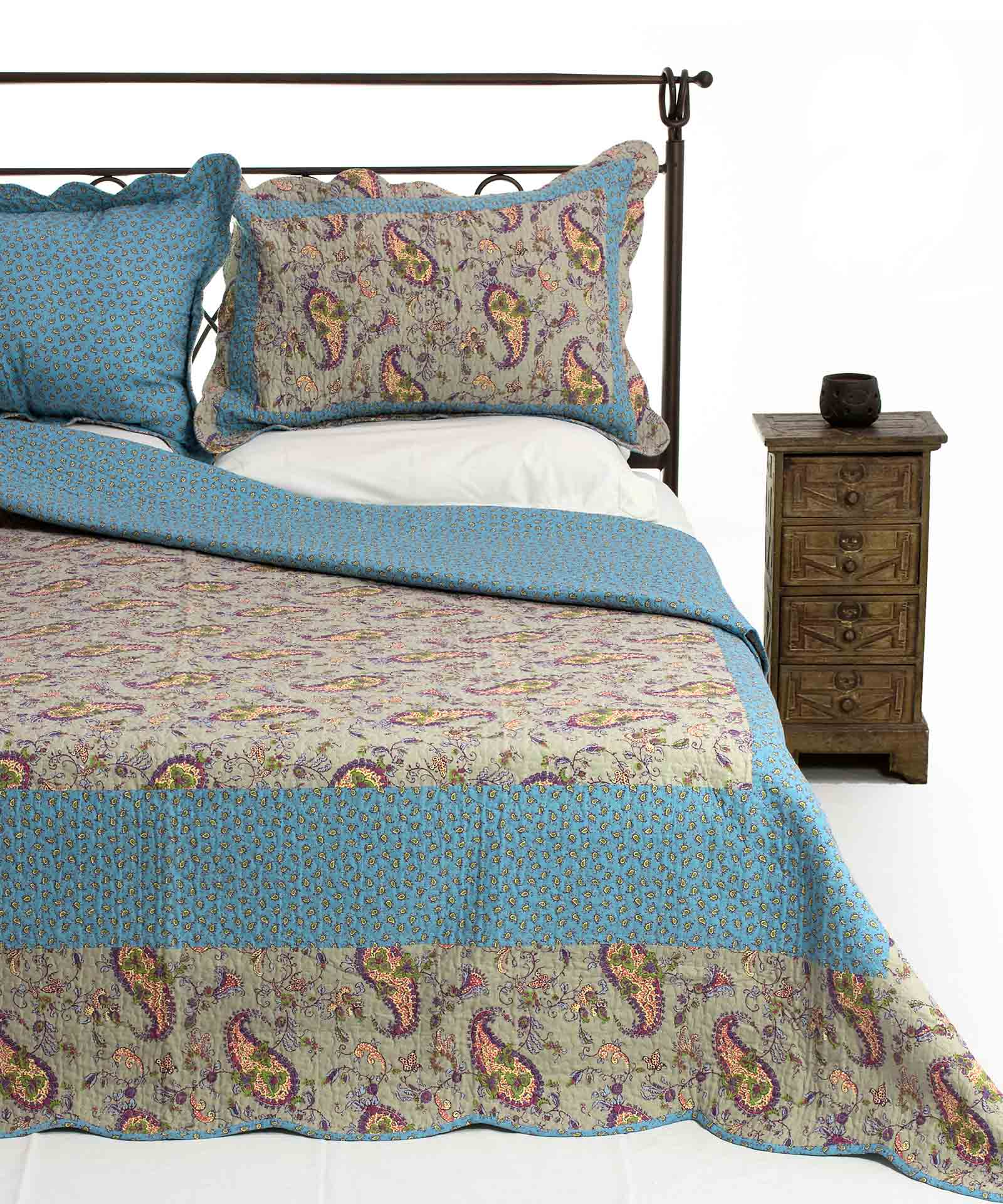 Φωτογραφία προϊόντος: SilkFashion ΚΟΥΒΕΡΛΙ σετ (220cm x 240cm + 2 x 50cm x 70cm) NS76-1