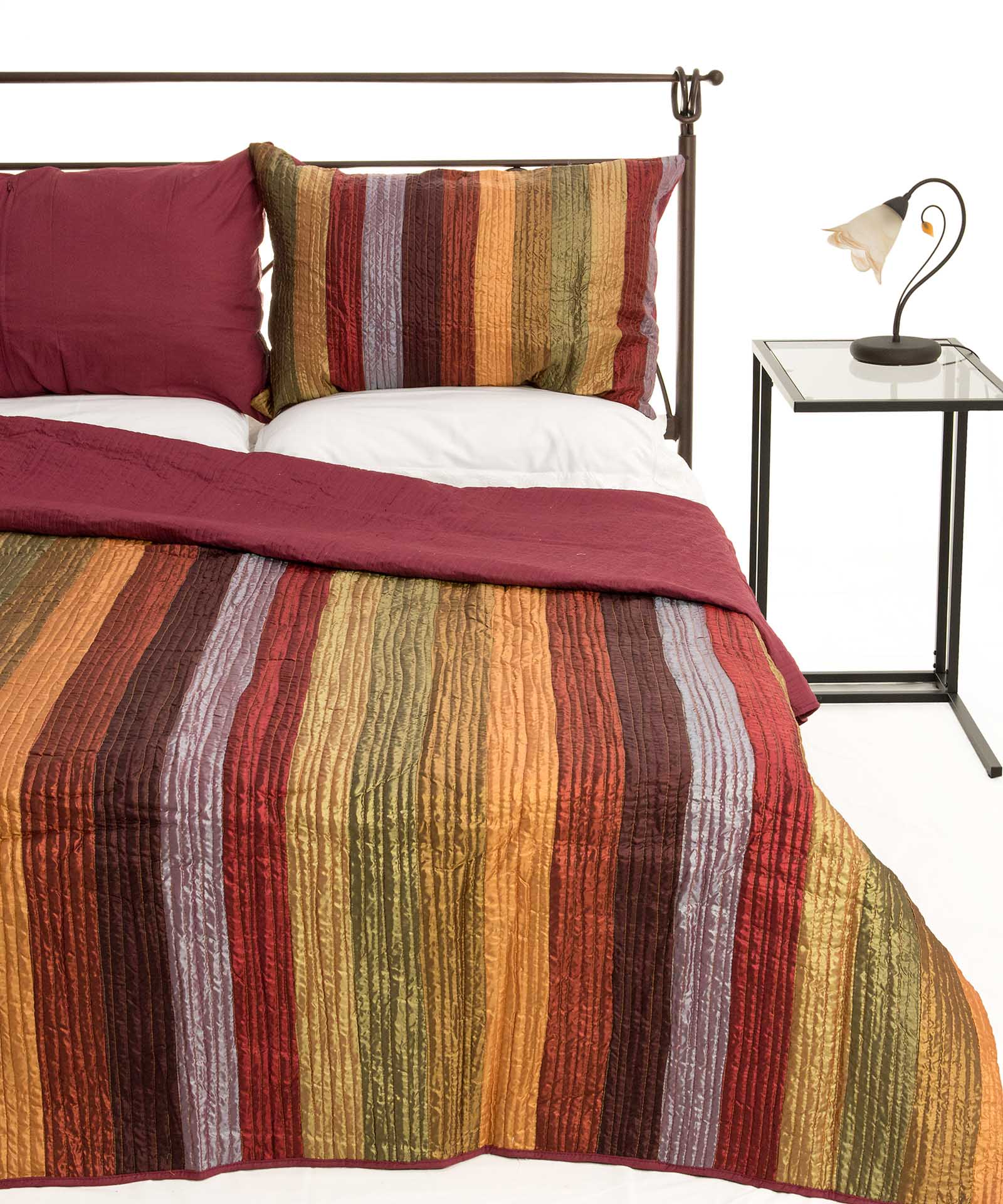 Φωτογραφία προϊόντος: SilkFashion ΚΟΥΒΕΡΛΙ σετ (220cm x 240cm + 2 x 50cm x 70cm) 6329 μπορντώ