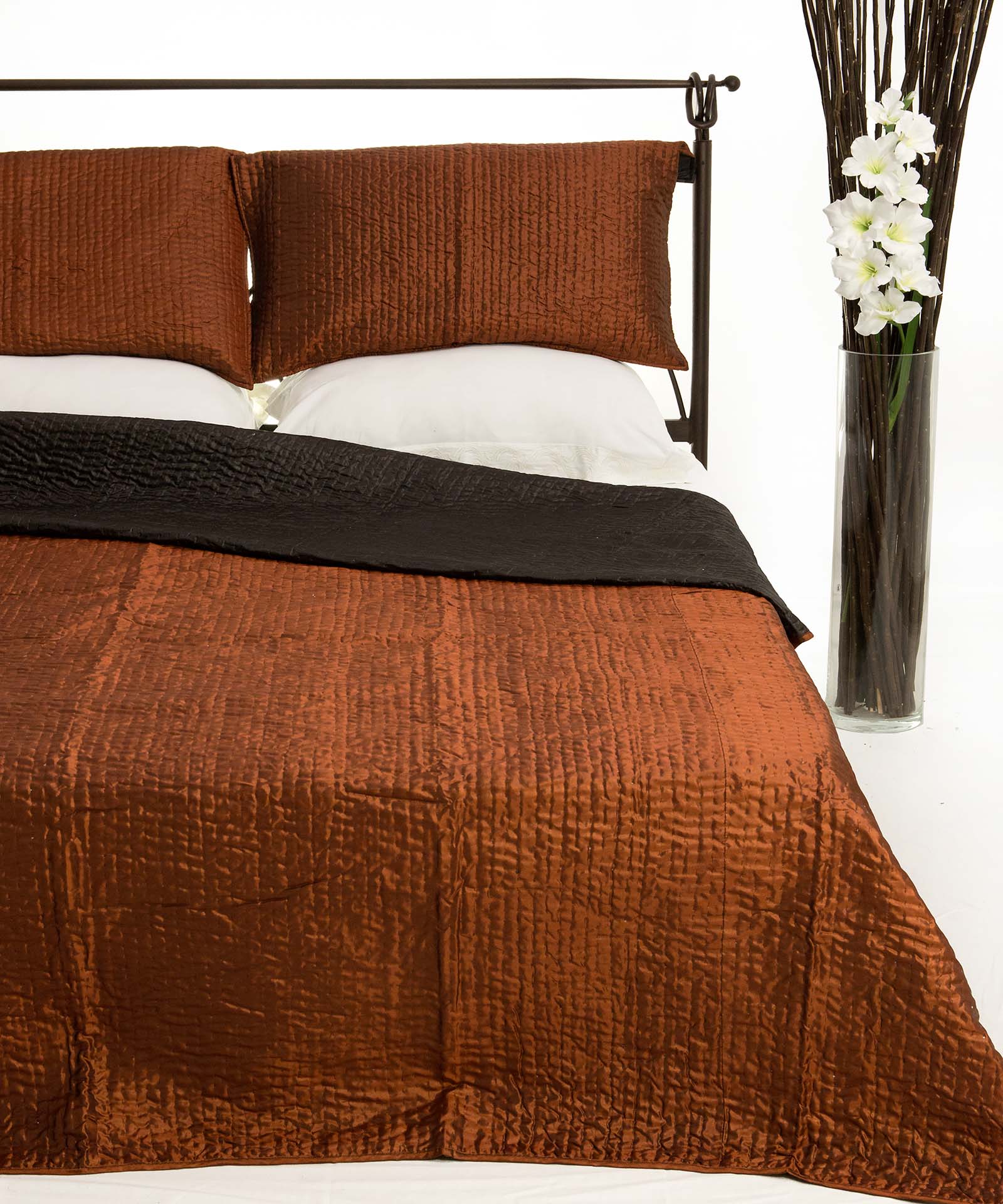 Φωτογραφία προϊόντος: SilkFashion ΚΟΥΒΕΡΛΙ σετ (220cm x 240cm + 2 x 50cm x 70cm 6330 κεραμιδί