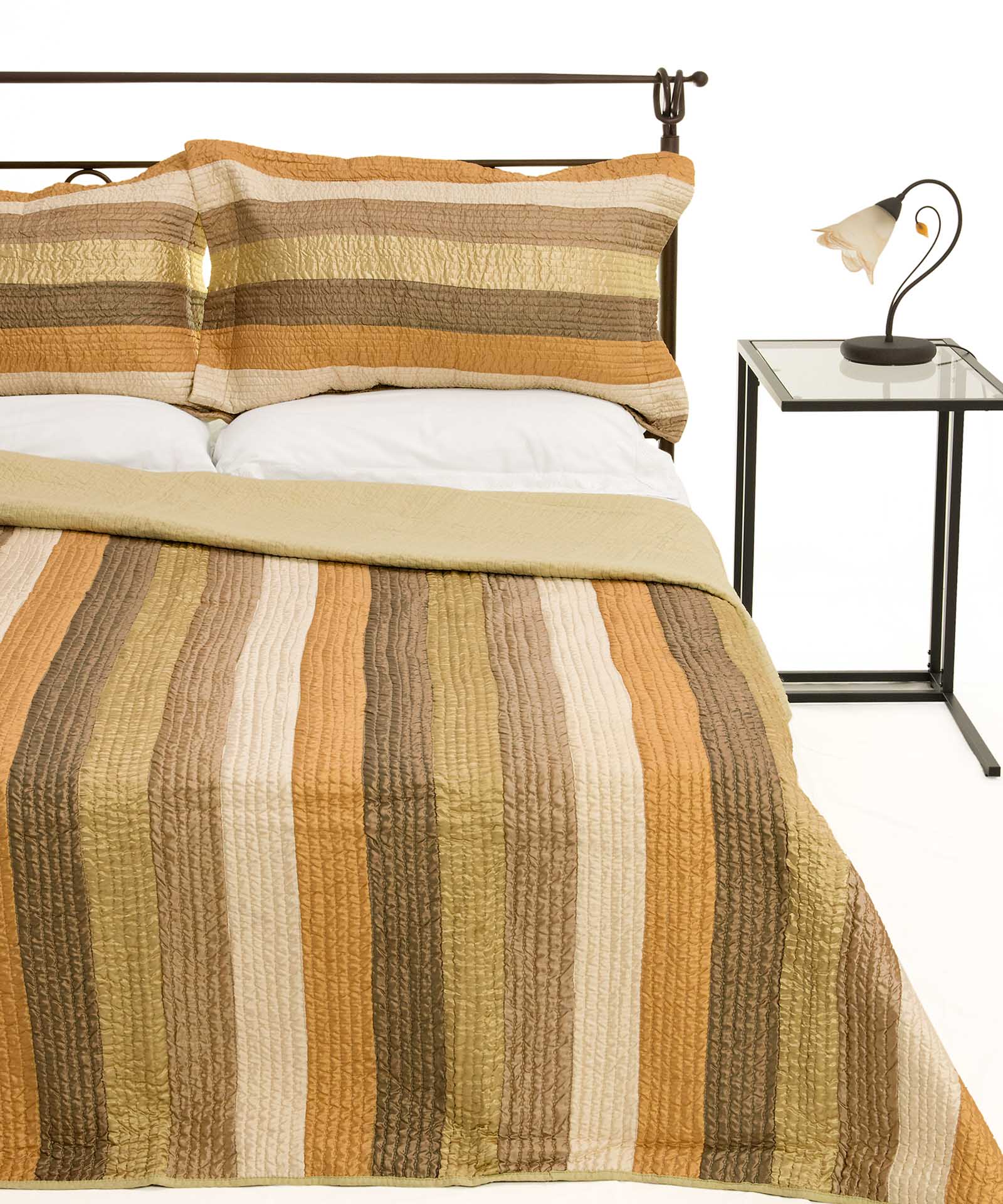 Φωτογραφία προϊόντος: SilkFashion ΚΟΥΒΕΡΛΙ σετ (220cm x 240cm + 2 x 50cm x 70cm) 6329 λαδί
