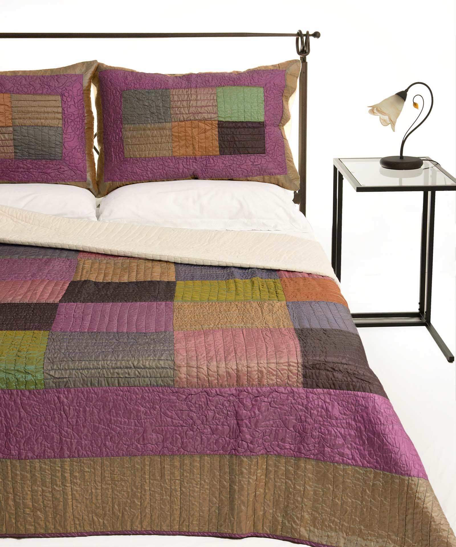 Φωτογραφία προϊόντος: SilkFashion ΚΟΥΒΕΡΛΙ σετ (220cm x 240cm + 2 x 50cm x 70cm) 6153 μώβ