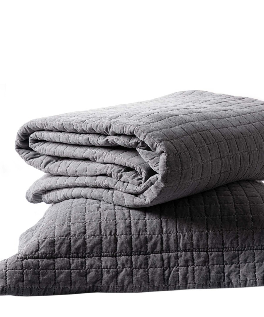 Φωτογραφία προϊόντος: SilkFashion ΚΟΥΒΕΡΛΙ σετ (220cm x 240cm + 2 x 50cm x 70cm) STONEWASHED GREY