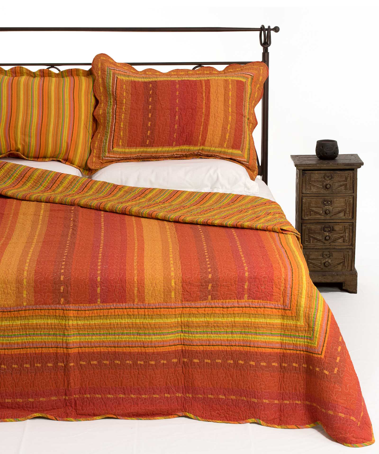 Φωτογραφία προϊόντος: SilkFashion ΚΟΥΒΕΡΛΙ σετ (160cm x 220cm + 1 x 50cm x 70cm) 8013 πορτοκαλί
