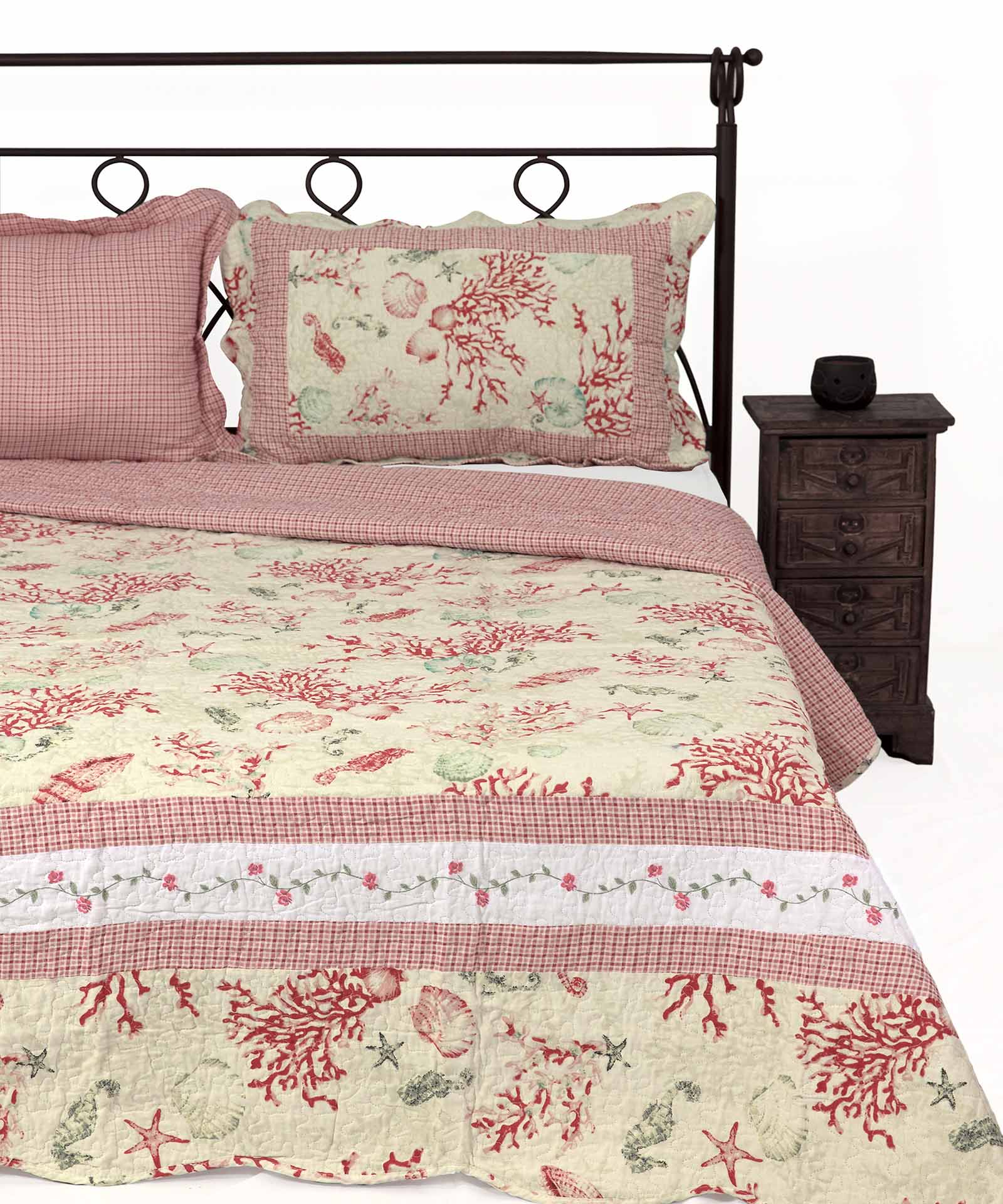 Φωτογραφία προϊόντος: SilkFashion ΚΟΥΒΕΡΛΙ σετ (220cm x 240cm + 2 x 50cm x 70cm) 1017 ρόζ