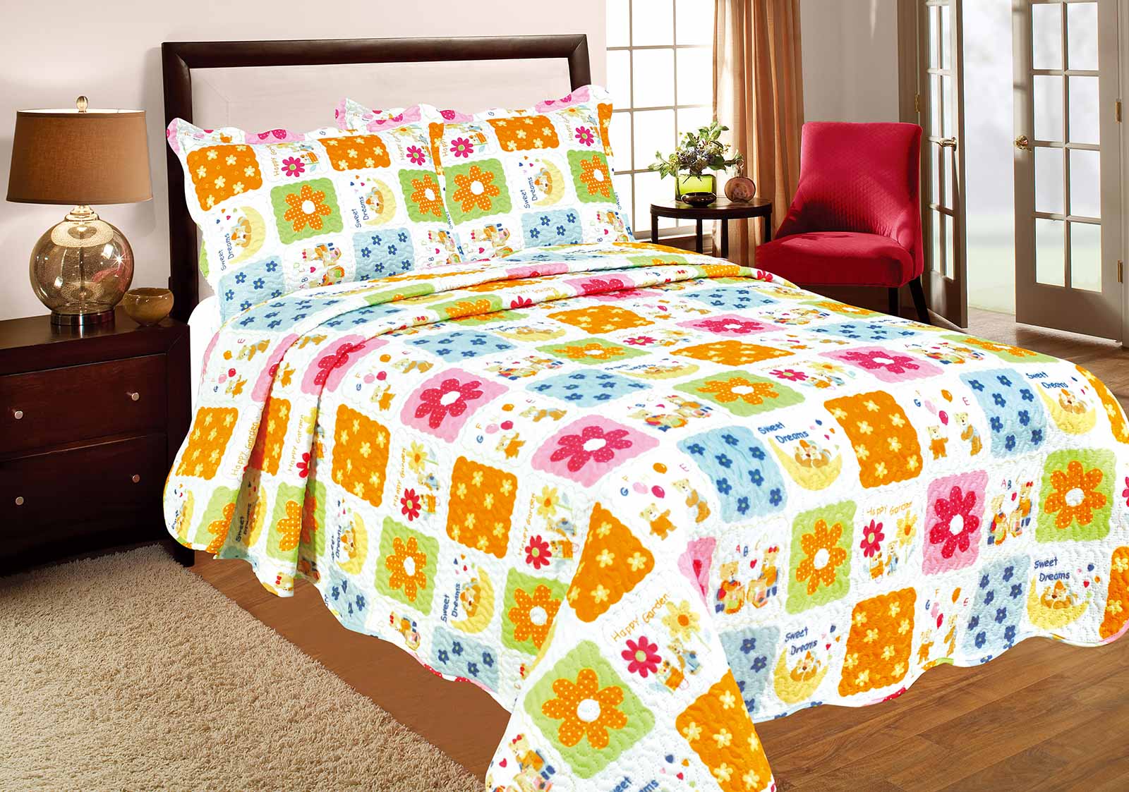 Φωτογραφία προϊόντος: SilkFashion ΚΟΥΒΕΡΛΙ σετ (130cm x 180cm + 1 x 35cm x 45cm) kids2a
