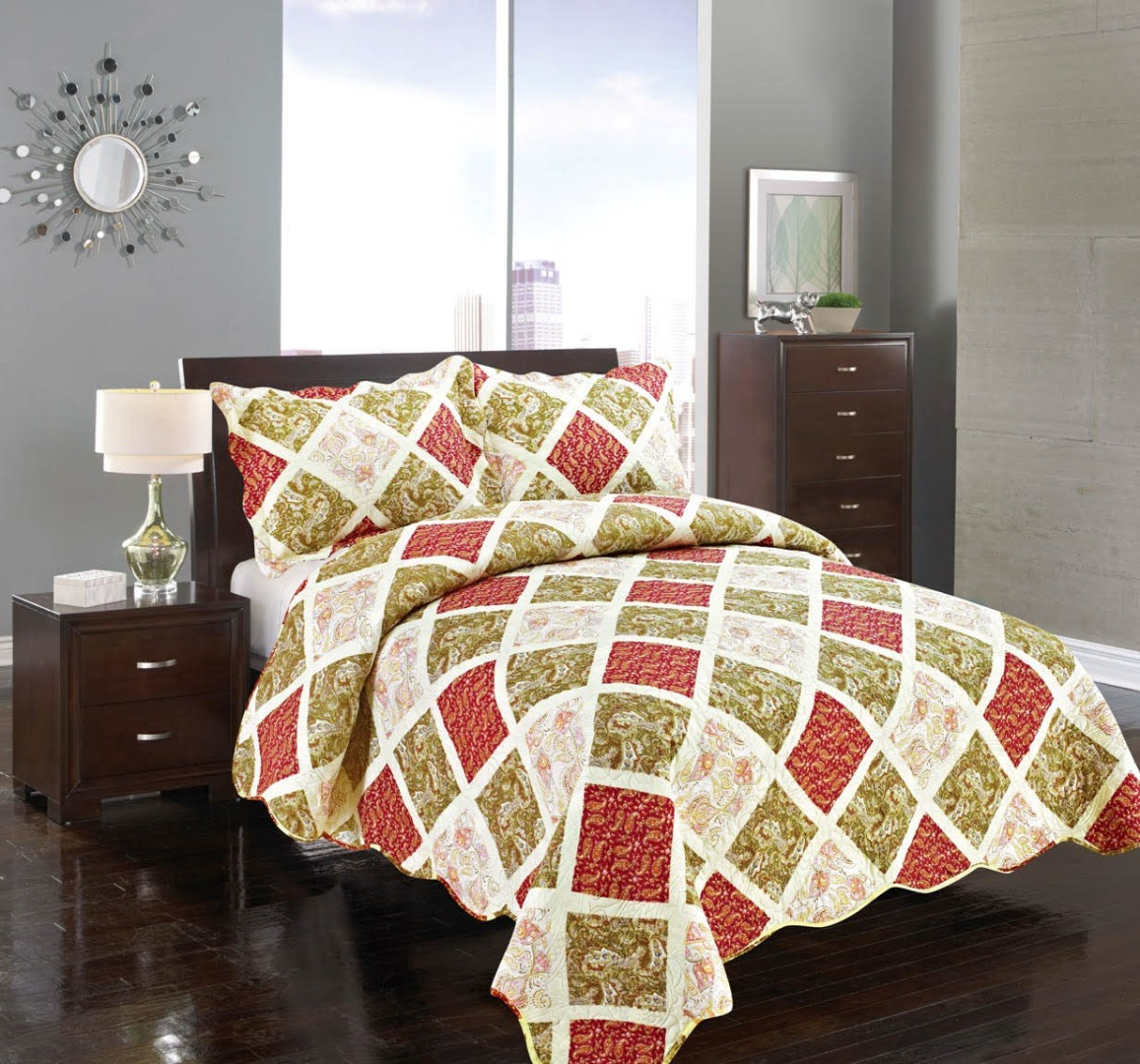 Φωτογραφία προϊόντος: SilkFashion ΚΟΥΒΕΡΛΙ σετ (220cm x 240cm + 2 x 50cm x 70cm) ΠΑΛ ΚΑΡΡΩ