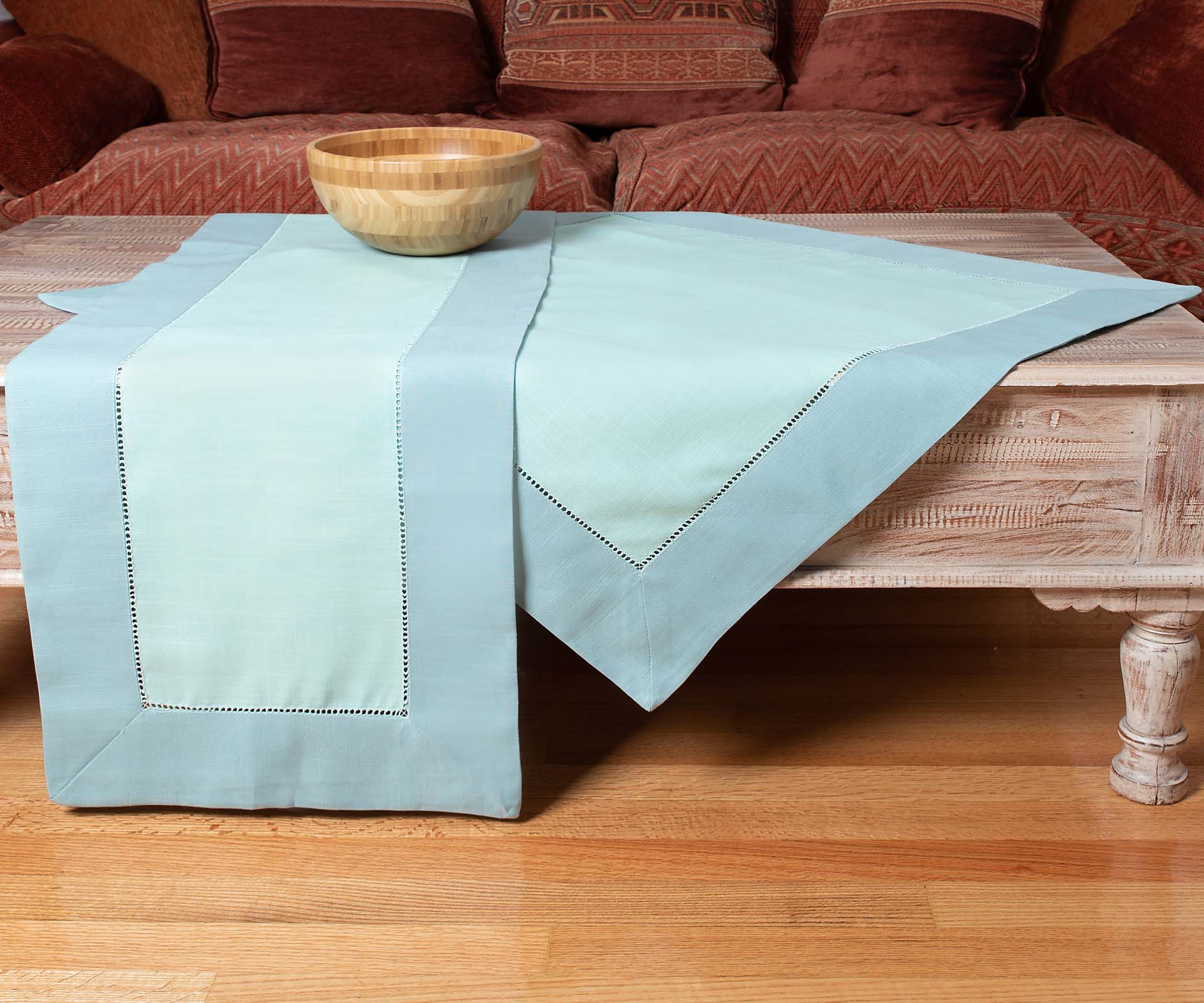 Φωτογραφία προϊόντος: SilkFashion τραπεζομάντηλα (140cm x 180cm) bg17 σιέλ/τυρκουάζ