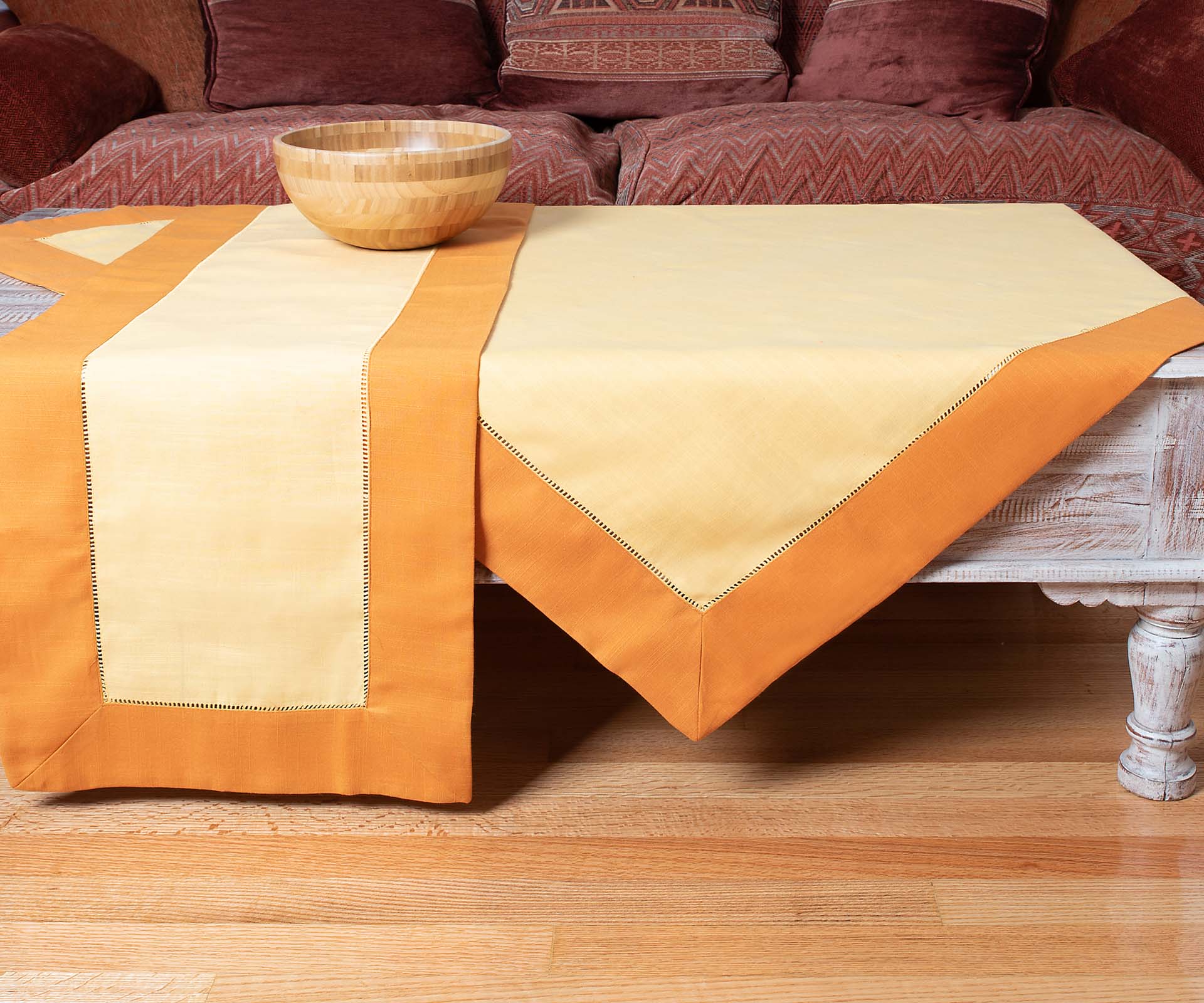 Φωτογραφία προϊόντος: SilkFashion τραβέρσα (45cmx 170cm) bg17 πορτοκαλί/κίτρινο