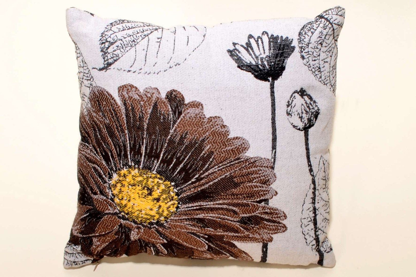 Φωτογραφία προϊόντος: SilkFashion ΜΑΞΙΛΑΡΟΘΗΚΗ (45cm x 45cm) FLOWER BROWN