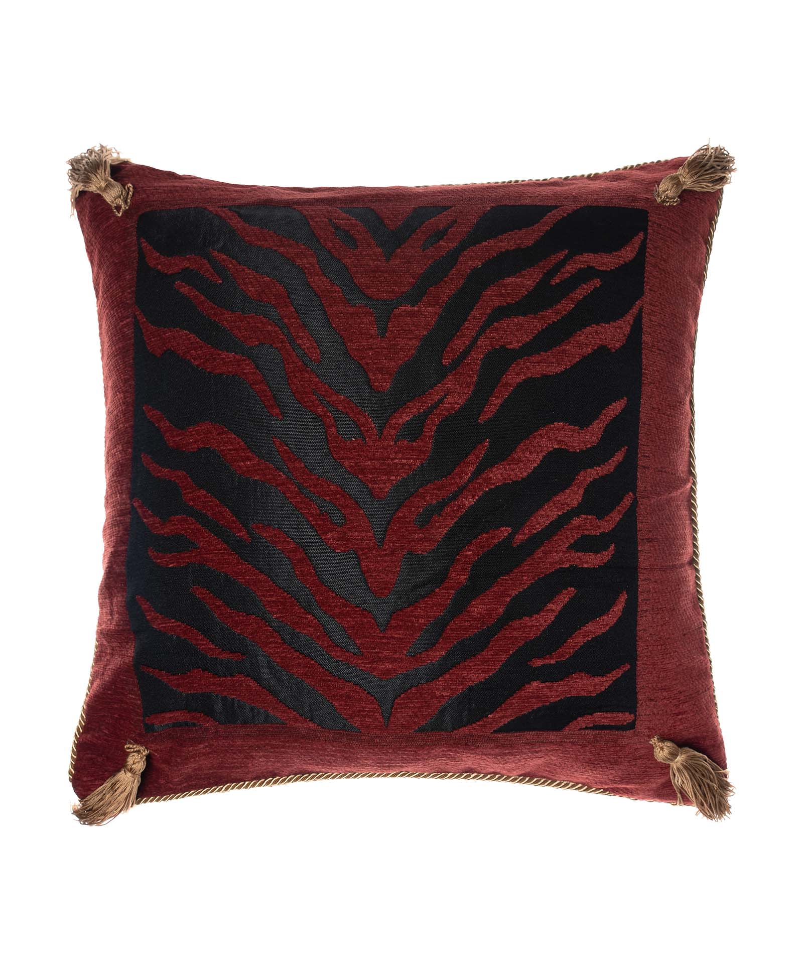 Φωτογραφία προϊόντος: SilkFashion ΜΑΞΙΛΑΡΟΘΗΚΗ 306 (65cm x 65 cm) μαυροκόκκινο