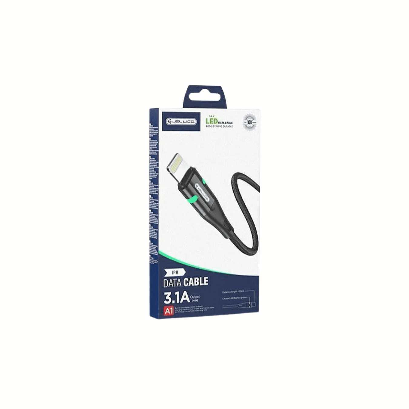 Φωτογραφία προϊόντος: JELLICO 3.1A A1 Metal Fast Data Cable 1m για iPhone