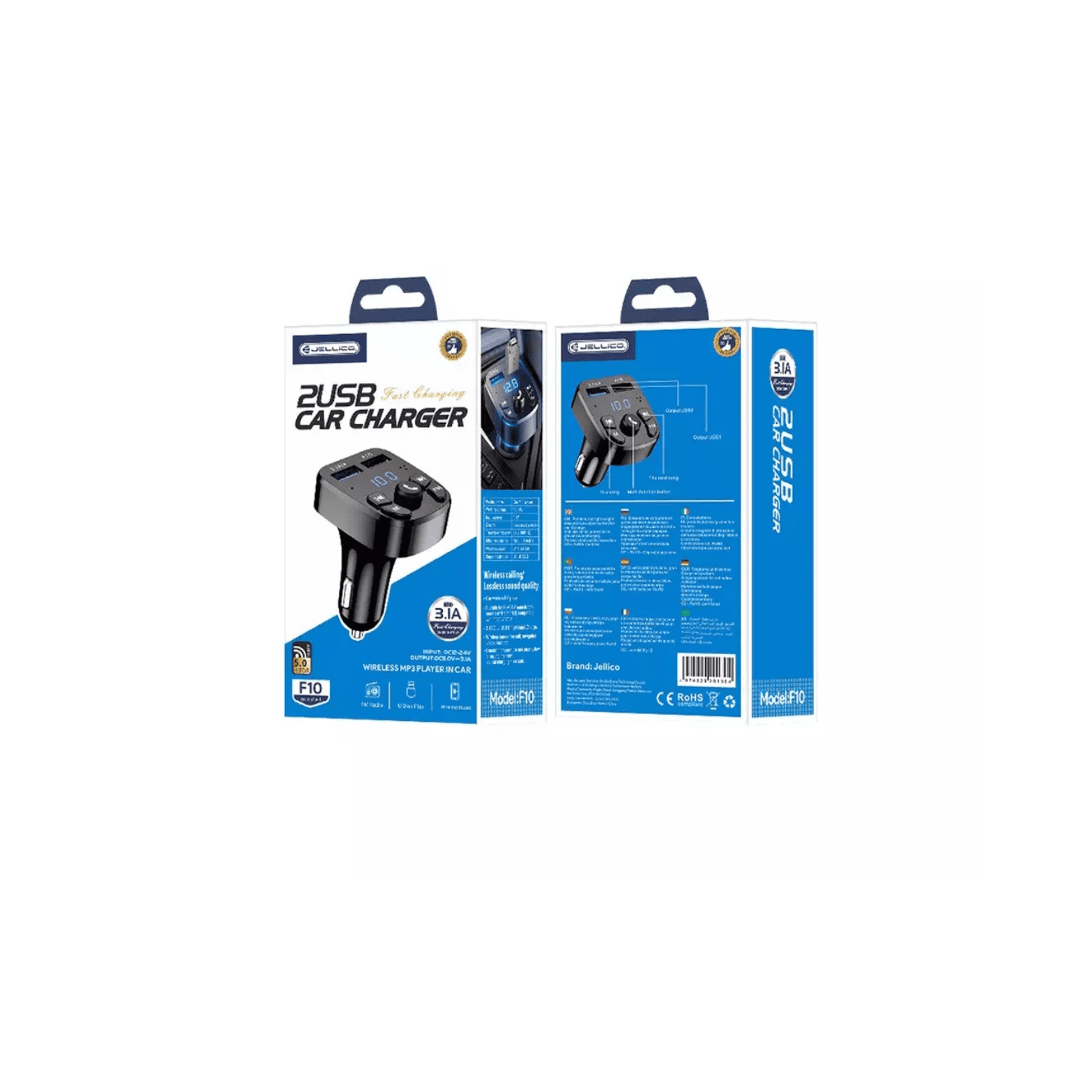 Φωτογραφία προϊόντος: REMAX JELLICO Car FM Transmitter Bluetooth 3.1A F10