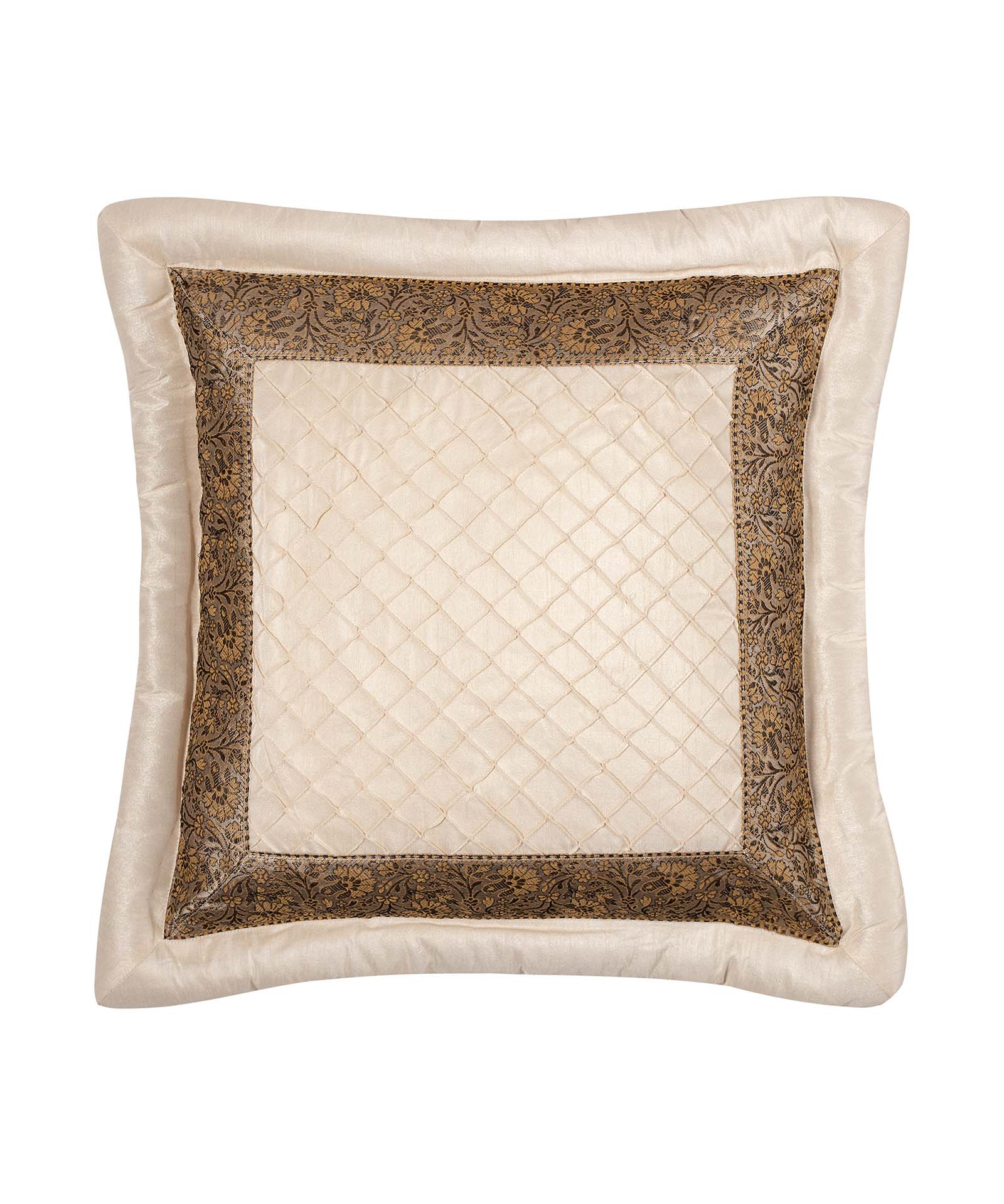 Φωτογραφία προϊόντος: SilkFashion ΜΑΞΙΛΑΡΟΘΗΚΗ (45cm x 45cm) μπουρλέ ivory