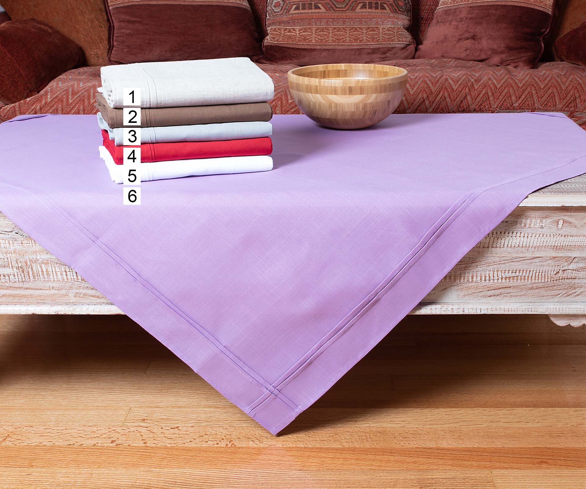 Φωτογραφία προϊόντος: SilkFashion τραπεζομάντηλα (140cm x 180cm) πιέτα καφέ