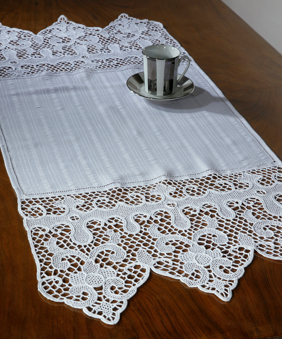 Φωτογραφία προϊόντος: SilkFashion Τραβέρσα βενίς (50cm x 110cm) λευκή