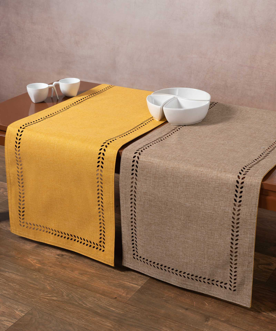 Φωτογραφία προϊόντος: SilkFashion τραβέρσα (45cm x 170cm) bg18 κίτρινη/άμμου