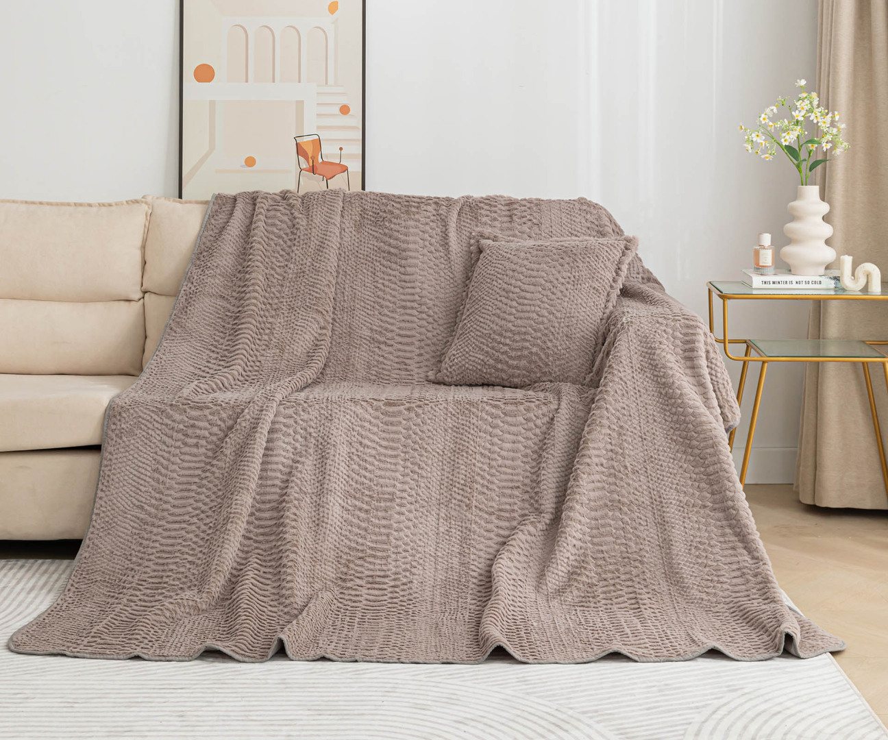 Φωτογραφία προϊόντος: SilkFashion ΡΙΧΤΑΡΙΑ NX201 (180cm x 250cm) BEIGE