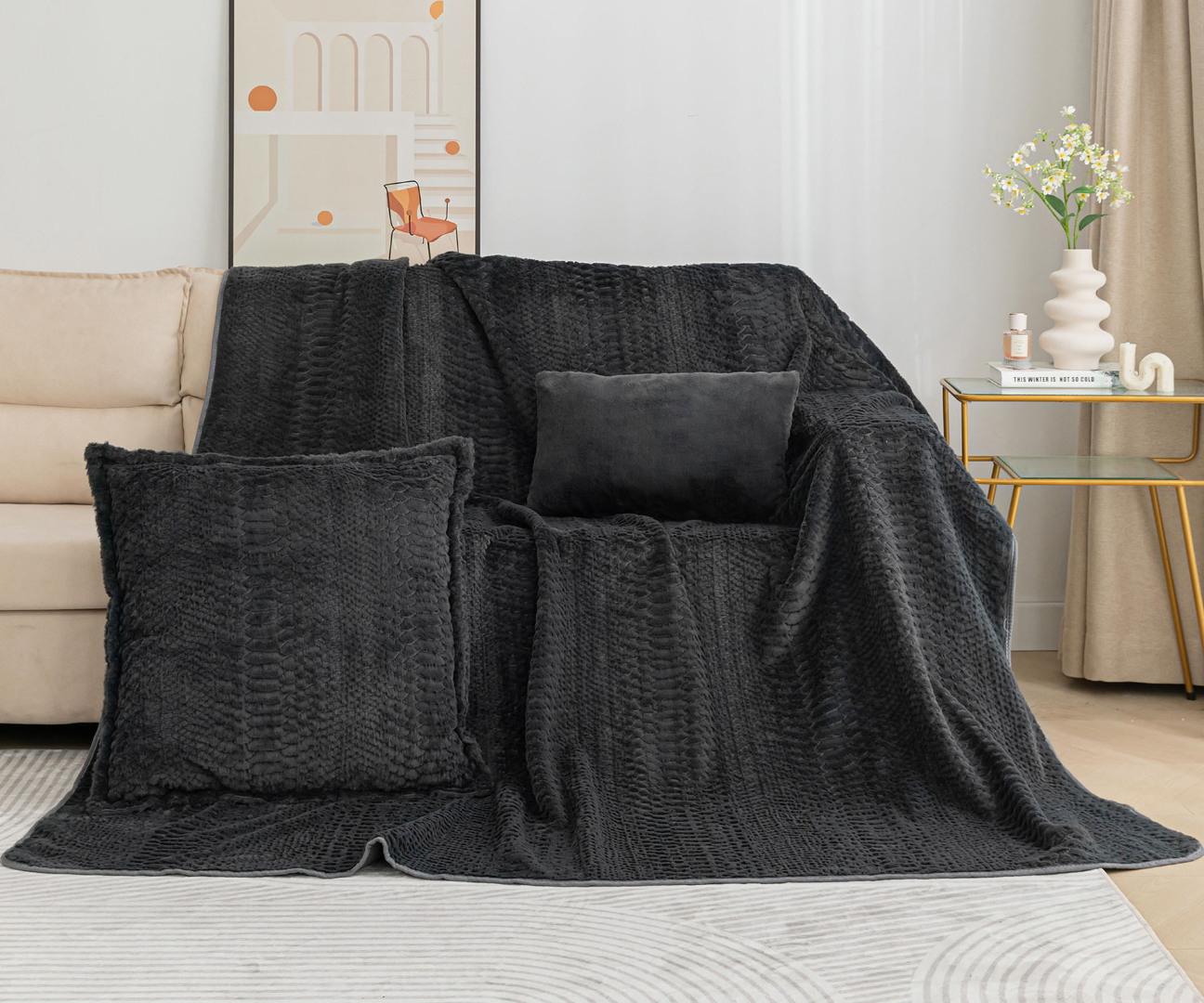 Φωτογραφία προϊόντος: SilkFashion ΡΙΧΤΑΡΙΑ NX201 (180cm x 250cm) ANTHRACITE