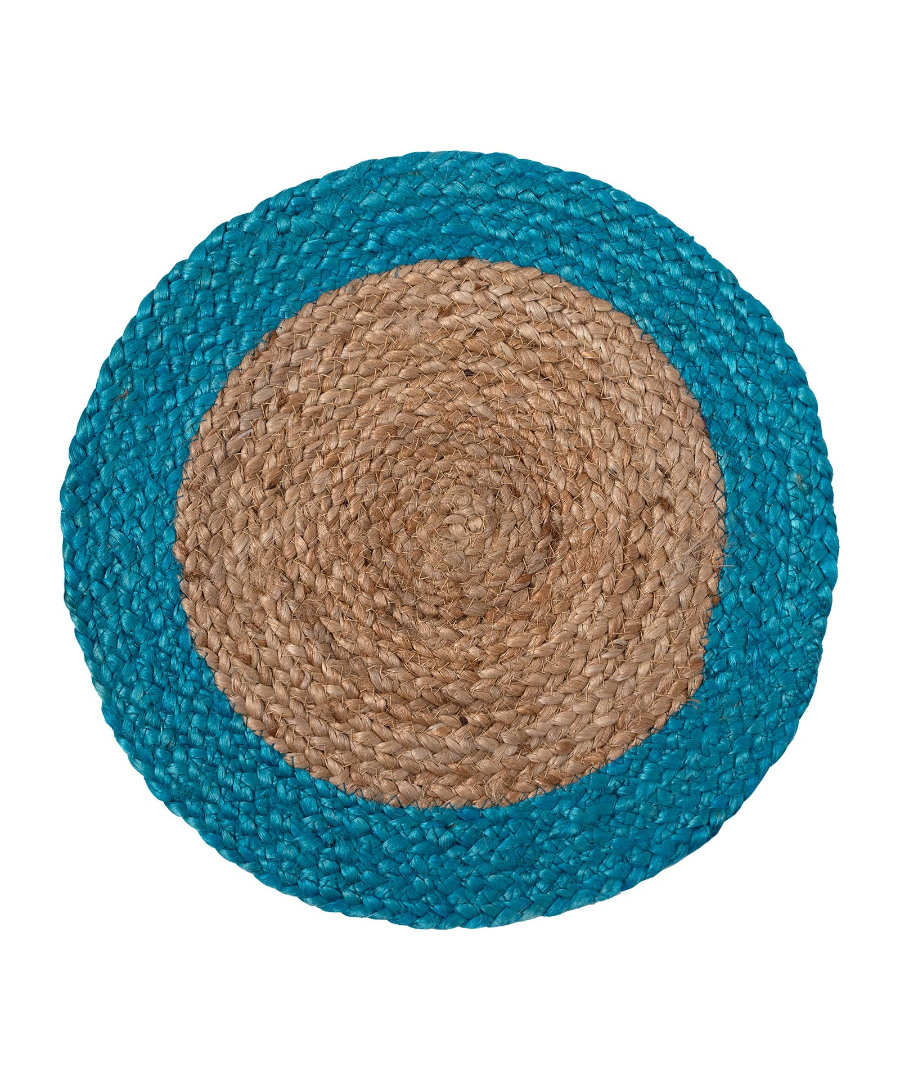 Φωτογραφία προϊόντος: SilkFashion Σουπλά γιούτα (38cm) natural/turquise