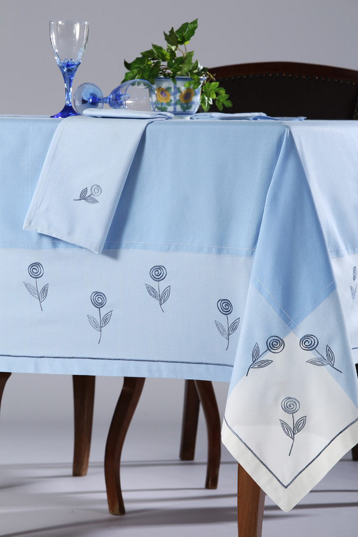 Φωτογραφία προϊόντος: SilkFashion Τραπεζομάντηλο 623 (140cm x 180cm) σιέλ