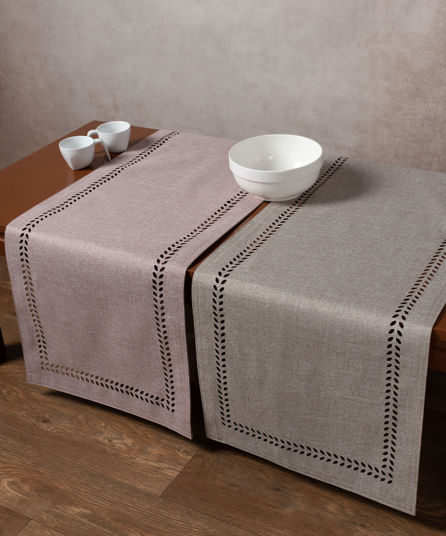 Φωτογραφία προϊόντος: SilkFashion τραβέρσα (45cm x 170cm) bg18 αμέθυστος/ανοιχτό γκρί