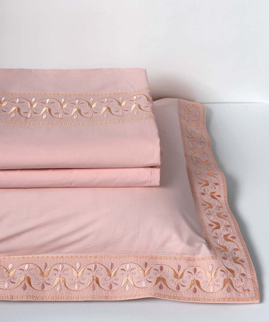 Φωτογραφία προϊόντος: SilkFashion σεντόνια βαμβακερά ( 230cm x 250cm 2x 50cm x 70cm) M126 ρόζ