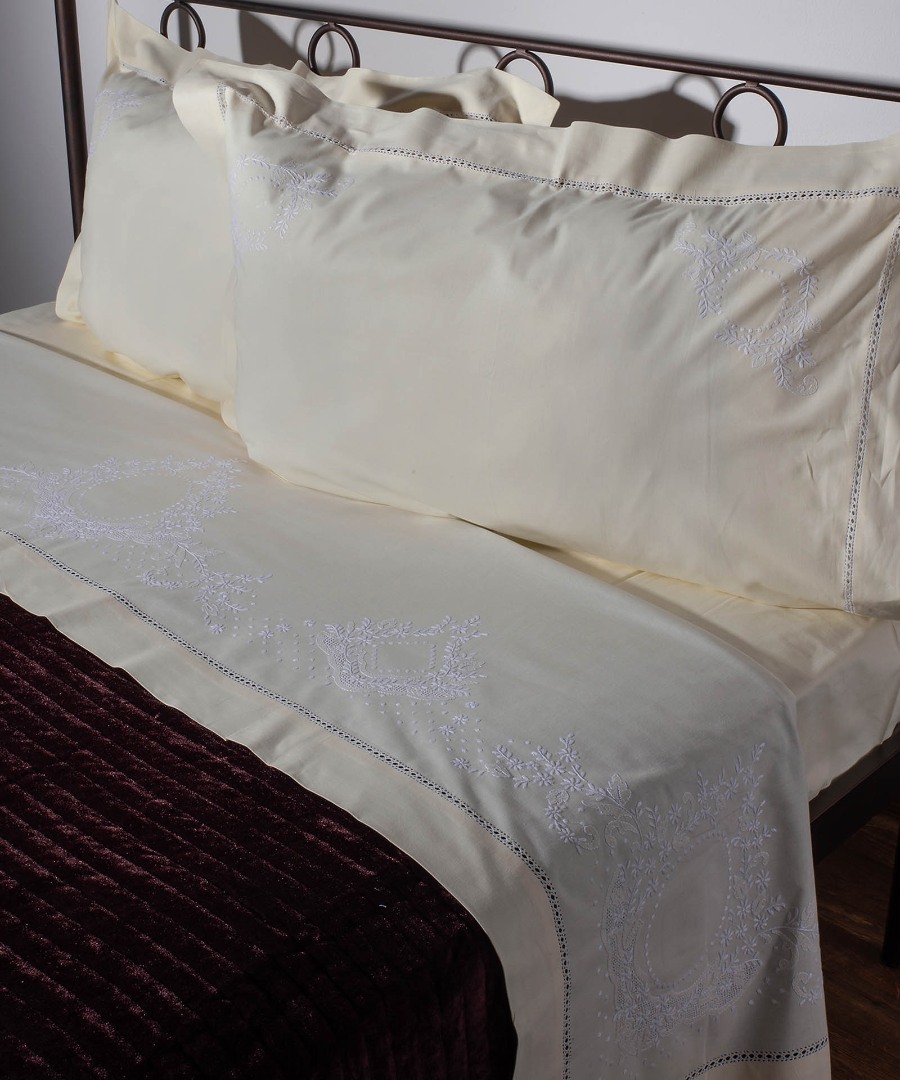 Φωτογραφία προϊόντος: SilkFashion ΧΕΙΡΟΠΟΙΗΤΟ ΣΕΝΤΟΝΙ 624 ΤΕΣΣΑΡΩΝ ΤΕΜΑΧΙΩΝ (225CM X 270CM) ΚΙΤΡΙΝΟ