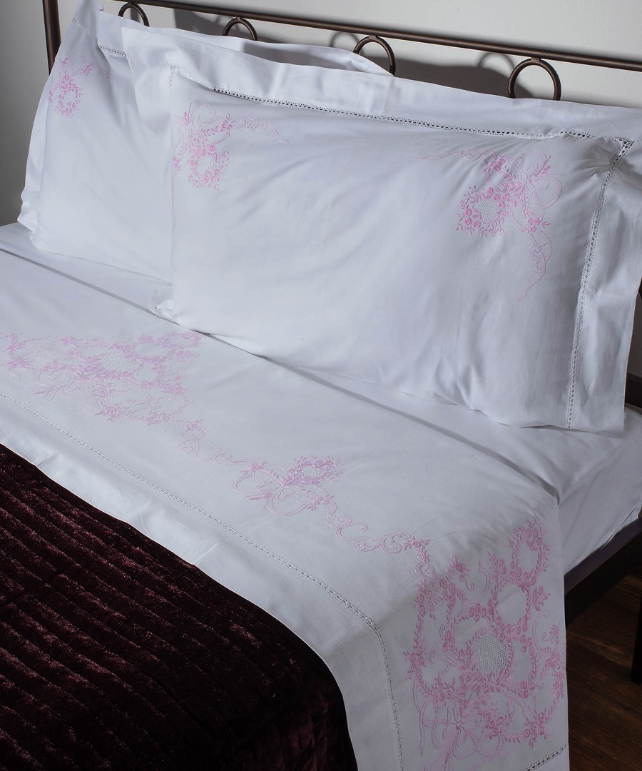Φωτογραφία προϊόντος: SilkFashion ΧΕΙΡΟΠΟΙΗΤΟ ANEBATO ΣΕΝΤΟΝΙ 2827 ΤΕΣΣΑΡΩΝ ΤΕΜΑΧΙΩΝ (225CM X 270CM) ΛΕΥΚΟ/ΡΟΖ