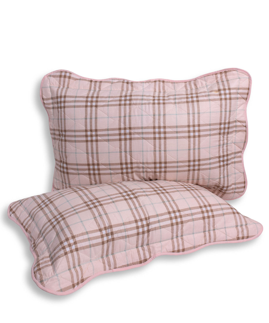 Φωτογραφία προϊόντος: SilkFashion Μαξιλαροθήκη patch (50cm x 77cm) καρρώ ρόζ τεμάχιο