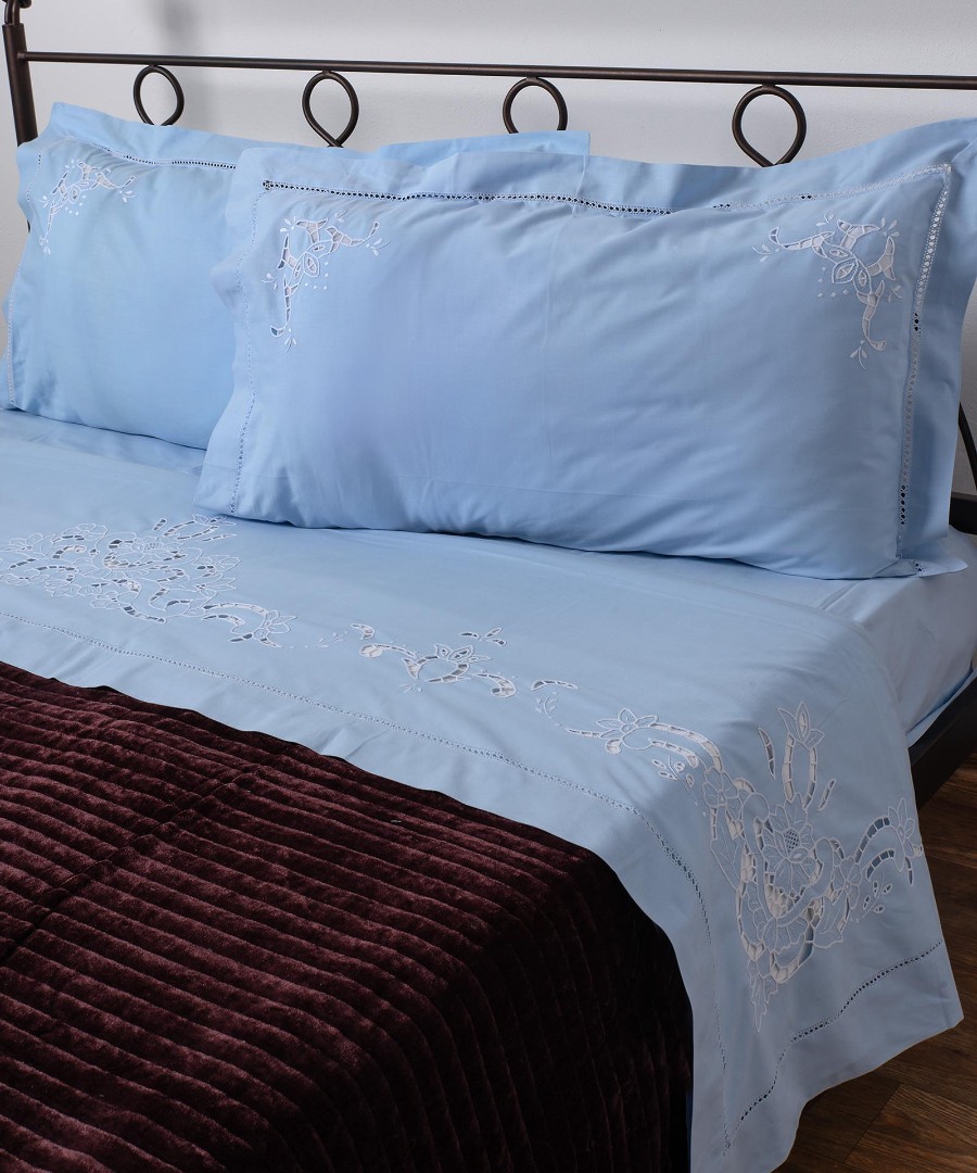 Φωτογραφία προϊόντος: SilkFashion ΧΕΙΡΟΠΟΙΗΤΟ ΚΟΦΤΟ ΣΕΝΤΟΝΙ 800 ΤΕΣΣΑΡΩΝ ΤΕΜΑΧΙΩΝ (225CM X 270CM) ΣΙΕΛ