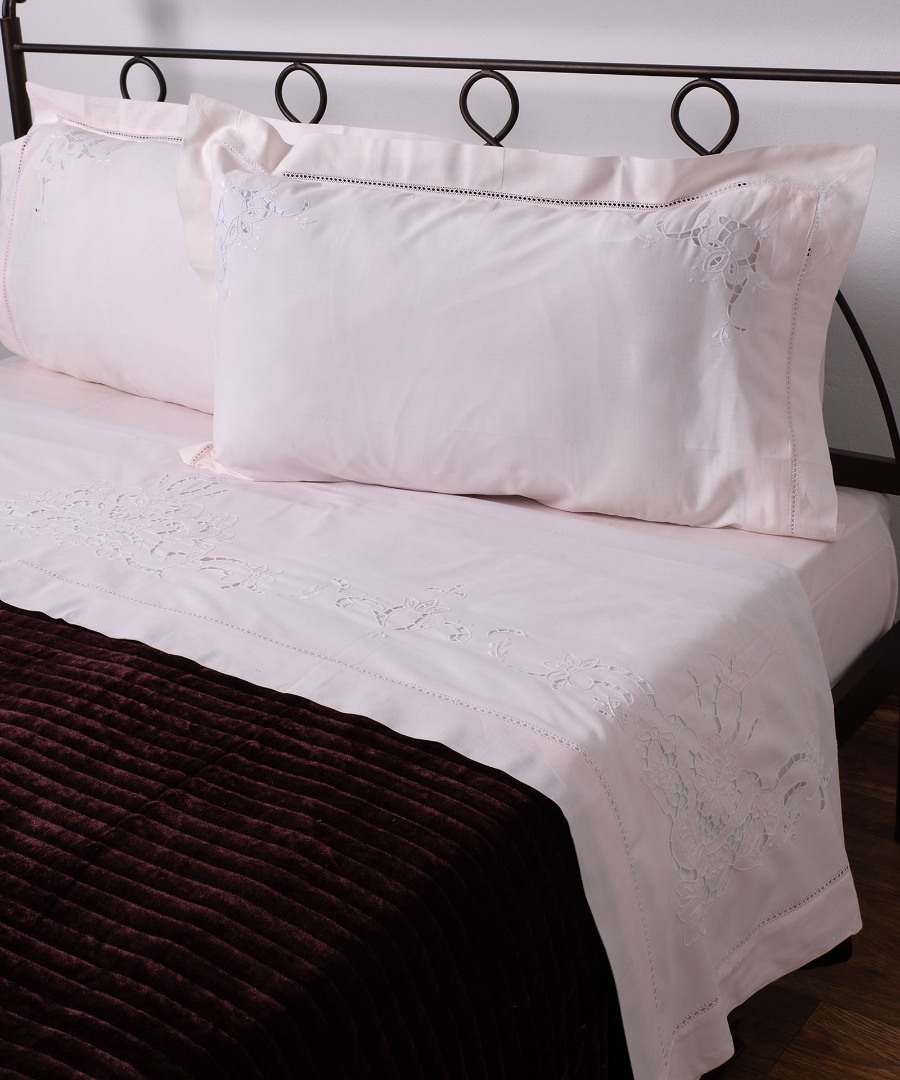 Φωτογραφία προϊόντος: SilkFashion ΧΕΙΡΟΠΟΙΗΤΟ ΚΟΦΤΟ ΣΕΝΤΟΝΙ 800 ΤΕΣΣΑΡΩΝ ΤΕΜΑΧΙΩΝ (225CM X 270CM) ΡΟΖ