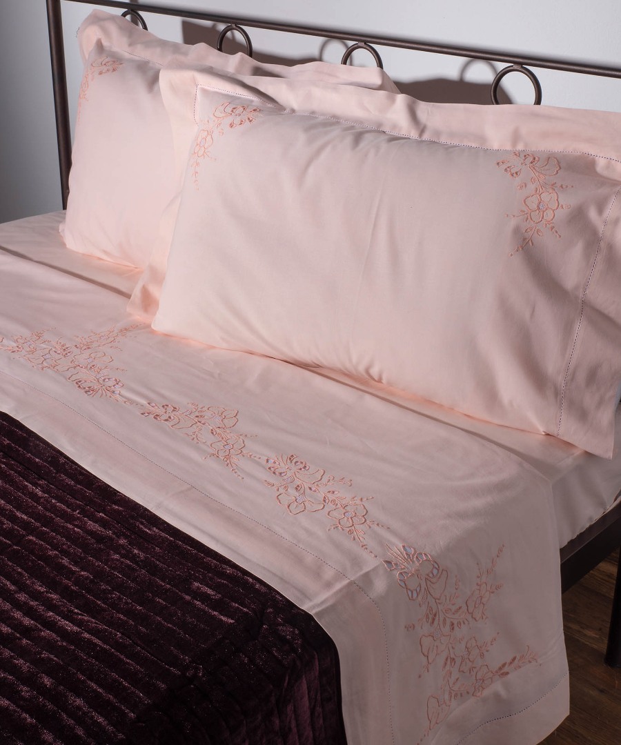 Φωτογραφία προϊόντος: SilkFashion ΧΕΙΡΟΠΟΙΗΤΟ ΑΠΛΙΚΕ ΣΕΝΤΟΝΙ NJ01 ΤΕΣΣΑΡΩΝ ΤΕΜΑΧΙΩΝ (225CM X 270CM) ΡΟΖ