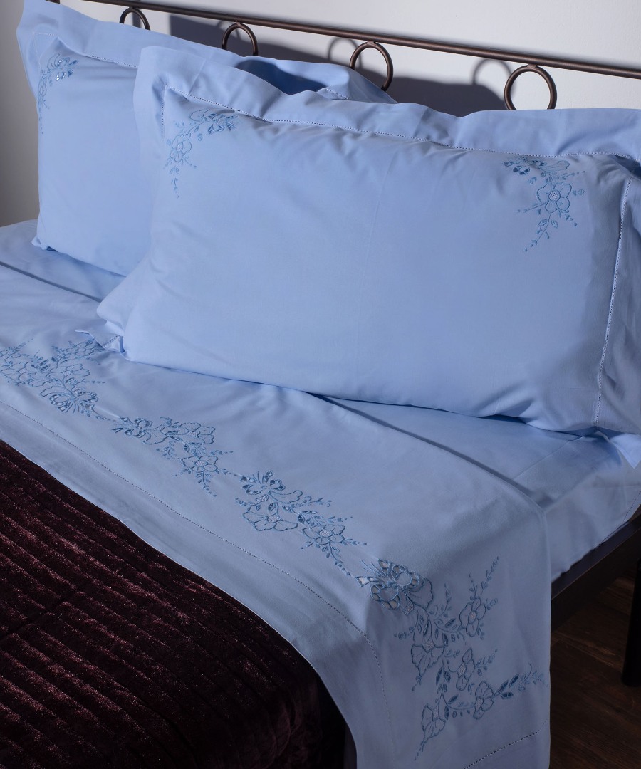 Φωτογραφία προϊόντος: SilkFashion ΧΕΙΡΟΠΟΙΗΤΟ ΑΠΛΙΚΕ ΣΕΝΤΟΝΙ NJ01 ΤΕΣΣΑΡΩΝ ΤΕΜΑΧΙΩΝ (225CM X 270CM) ΣΙΕΛ