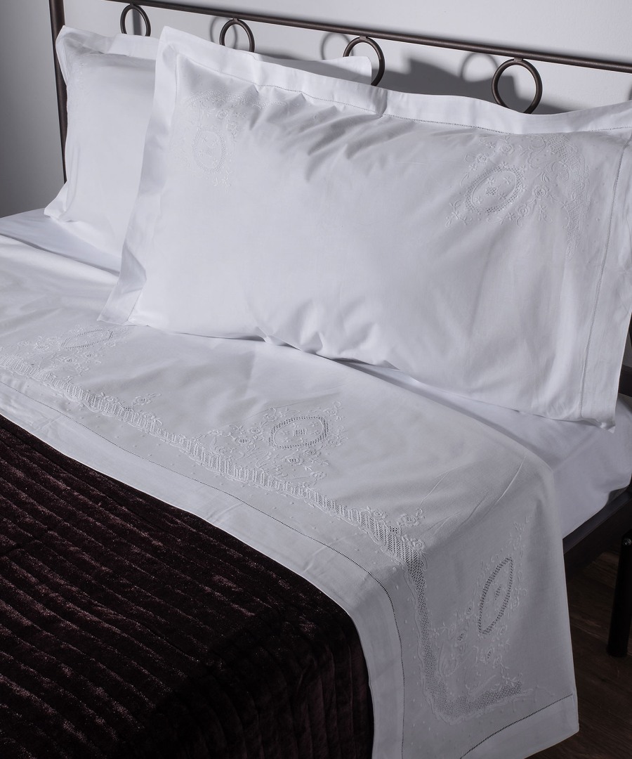 Φωτογραφία προϊόντος: SilkFashion ΧΕΙΡΟΠΟΙΗΤΟ ΣΕΝΤΟΝΙ 2471 ΤΡΙΩΝ ΤΕΜΑΧΙΩΝ (225CM X 270CM) ΛΕΥΚΟ