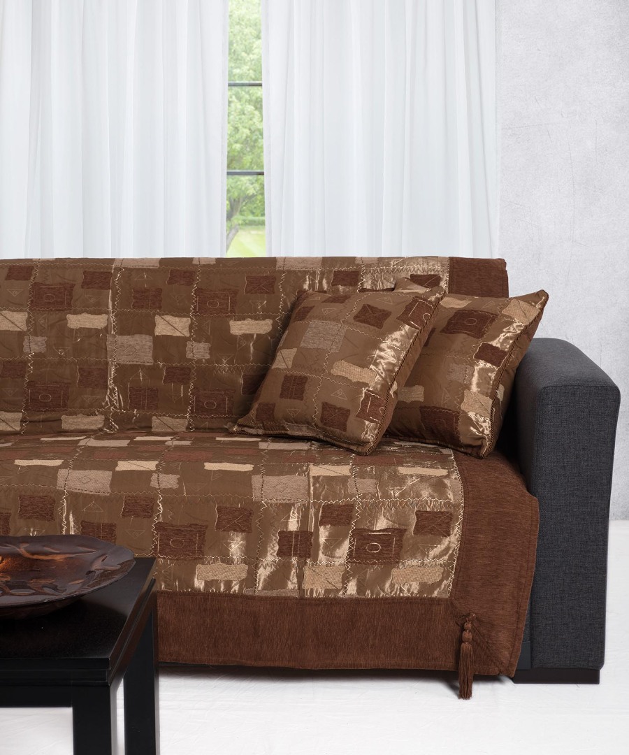 Φωτογραφία προϊόντος: SilkFashion ΡΙΧΤΑΡΙΑ 913 (180CM X 180CM / 180CM X 250CM / 180CM X 300CM) ΚΑΦΕ