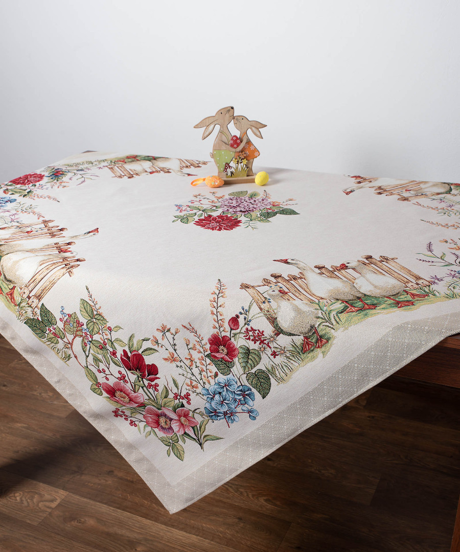 Φωτογραφία προϊόντος: SilkFashion τραπεζοκαρέ (140cm x 140cm) GOOSE WALK