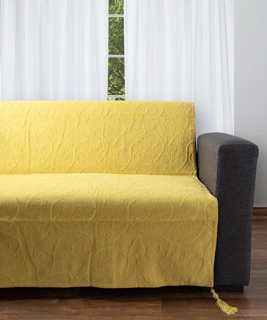 Φωτογραφία προϊόντος: SilkFashion ΡΙΧΤΑΡΙΑ 055 (180cm x 180cm) ΚΙΤΡΙΝΟ