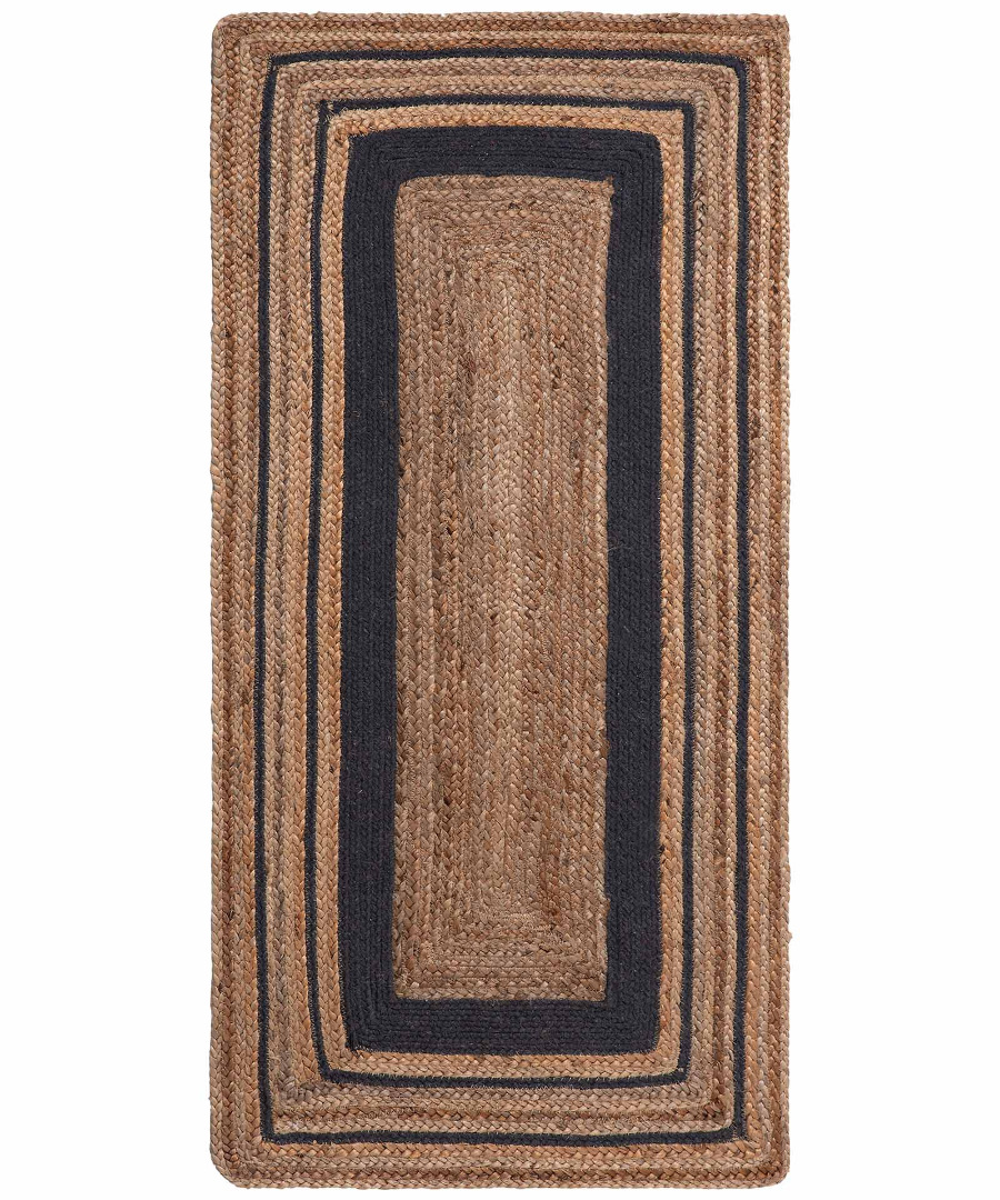 Φωτογραφία προϊόντος: SilkFashion Χαλί γιούτα 1728 (60cm x 130cm) natural/black