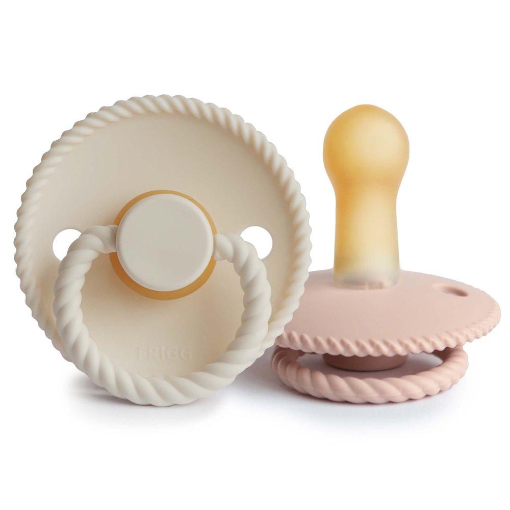 Φωτογραφία προϊόντος: Σετ 2 Πιπίλες Latex FRIGG Rope Blush/Cream 6-18 Μηνών