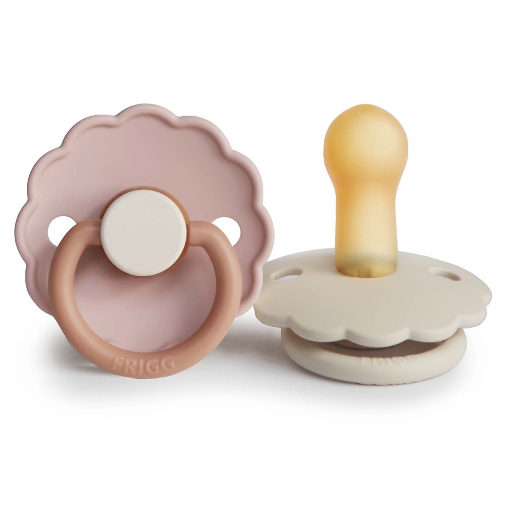 Φωτογραφία προϊόντος: Σετ 2 Πιπίλες Latex FRIGG Daisy Biscuit/Cream 6-18 Μηνών