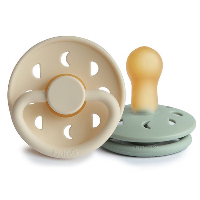 Φωτογραφία προϊόντος: Σετ 2 Πιπίλες Latex FRIGG Moon Phase Cream/Sage 6-18 Μηνών
