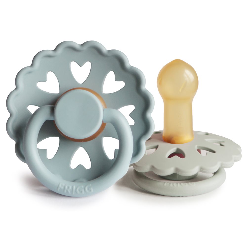 Φωτογραφία προϊόντος: Σετ 2 Πιπίλες Latex FRIGG Fairytale Stone Blue/Willow Gray 6-18 Μηνών