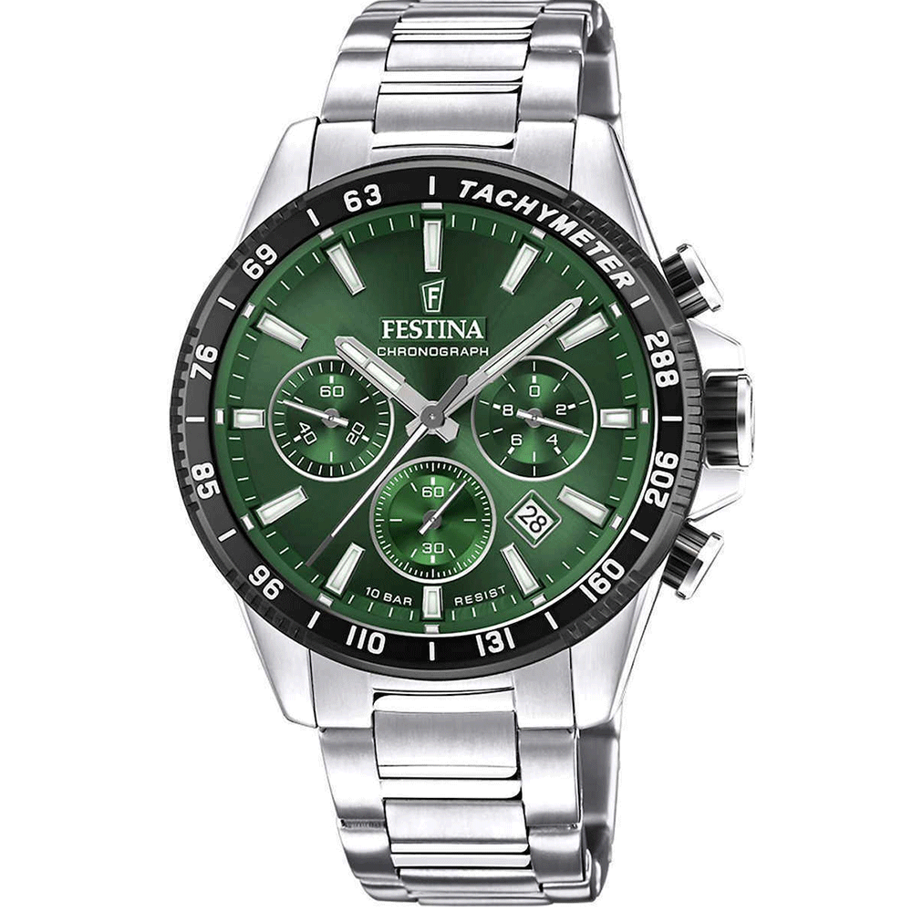 Φωτογραφία προϊόντος: Ανδρικό Ρολόι Festina45mm Χρονογράφος Μεταλλικό Μπρασελέ F20560-4