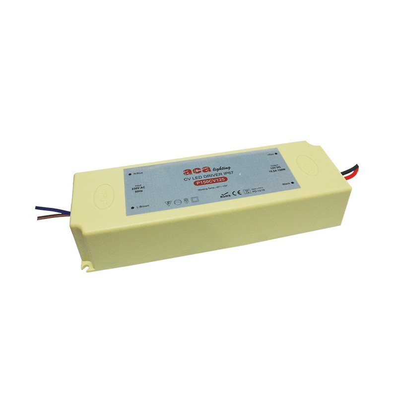 Φωτογραφία προϊόντος: ACALIGHT ΠΛΑΣΤΙΚΟ 5YRS CV LED DRIVER 150W 230V AC-12V DC 12.5A IP67 WITH CABLES / P150CV125
