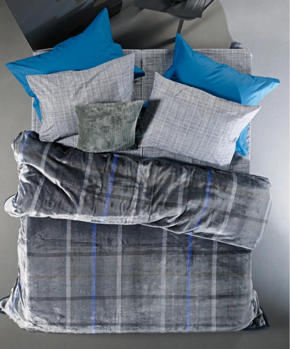 Φωτογραφία προϊόντος: KENTIA HOME MAREN ΚΟΥΒΕΡΤΑ KING 260X240 GREY- BLUE