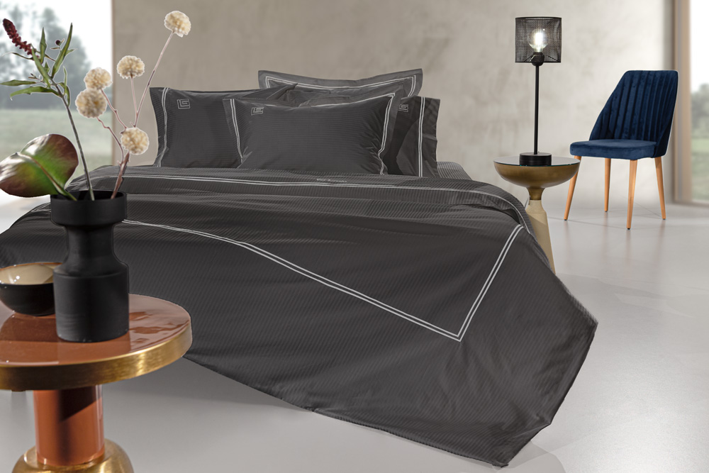 Φωτογραφία προϊόντος: GUY LAROCHE ΣΕΤ 4 ΤΜΧ ΣΕΝΤΟΝΙΑ KING SIZE 270x280 NICE ANTHRACITE SILVER ΔΙΠΛΟ ΠΛΑΚΕ